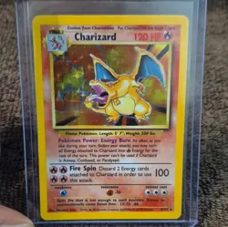 Pokemon TCG Base Set Charizard Holo Rare 4/102 1999 English Stage 2 NM+ - Image 2