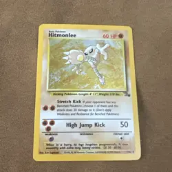 Vintage Pokemon Hitmonlee 7/62 Fossil Rare Card - Image 1