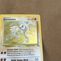 Vintage Pokemon Hitmonlee 7/62 Fossil Rare Card - Image 4