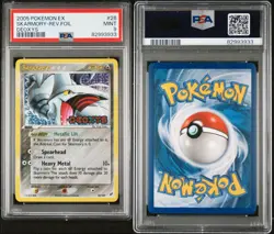 2005 POKEMON EX DEOXYS #26 SKARMORY-REVERSE FOIL PSA 9 - Image 3
