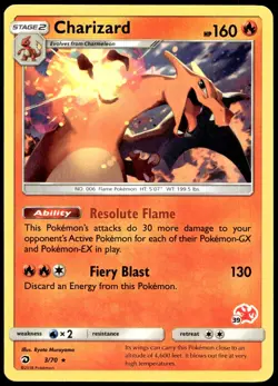 Charizard - 3/70 (#39 Charizard Stamped) 003/070 Battle Academy Pokemon NM/M - Image 2