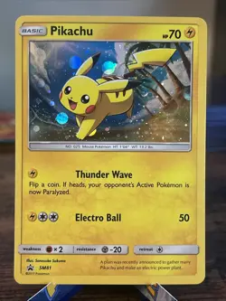 Pokemon Pikachu SM81 Black Star Promo Near Mint - Image 1