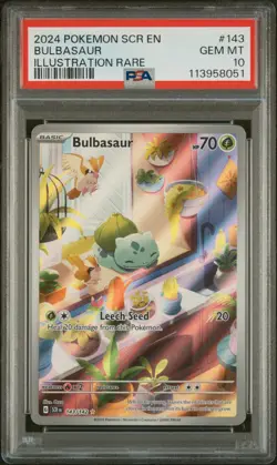 PSA 10 BULBASAUR 143/142 ILLUSTRATION RARE SCR EN-STELLAR CROWN POKEMON - Image 1