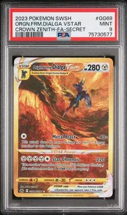 Pokemon Origin Forme Dialga VSTAR Crown Zenith GG68/GG70 Gem Mint PSA - Image 1