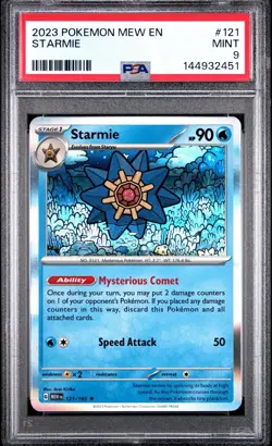 2023 POKEMON MEW EN-151 #121 STARMIE PSA 9 - Image 1