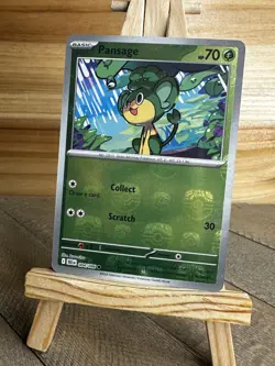 Pokemon SV: Black Bolt Holo Pansage (Master Ball Pattern) #004/086 NM - Image 1
