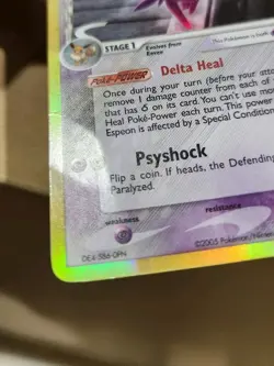 Pokemon TCG Espeon 4/113 Holo Rare Ex Delta Species HP - Image 2