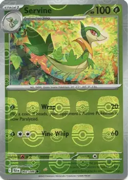 Servine (Master Ball Pattern) 002/086 Holo Common Black Bolt Pokemon NM/M - Image 4