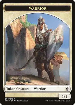 Warrior Token 10x - White - Barger Art - KTK Khans of Tarkir MTG Magic NM - Image 1