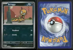 Scraggy (Master Ball Pattern) 057/086 Common White Flare Pokemon NM/M - Image 3