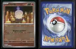 Litwick (Master Ball Pattern) 016/086 Holo Common White Flare Pokemon NM/M - Image 3