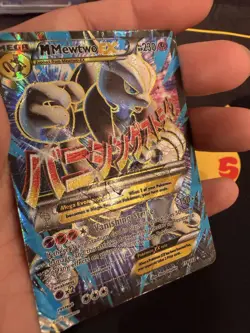 Pokemon M Mewtwo EX #159/162 XY BREAKthrough Holo Rare 2015 DAMAGED - Image 2