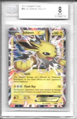 Pokemon Jolteon EX 28/83 Generations Holo BGS 8 NM - Mint - Image 1