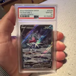 Pokemon Suicune V GG38 Crown Zenith Galarian Gallery Full Art Holo PSA 10 - Image 1