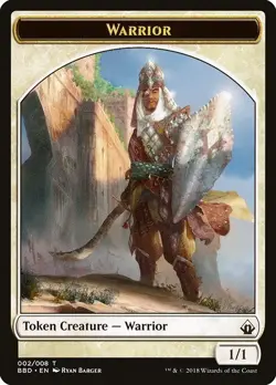 Warrior Token 10x - White - Barger Art - BBD Battlebond MTG Magic NM - Image 1