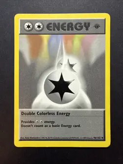 Pokemon Double Colorless Energy 96/102 1st Edition Base Set 1999 - Image 1