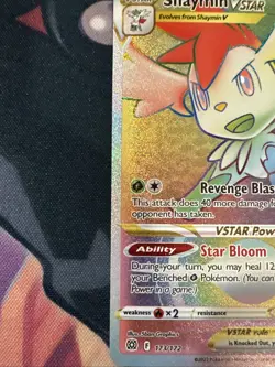 SHAYMIN VSTAR 173/172 RAINBOW RARE BRILLIANT STARS POKEMON - Image 3
