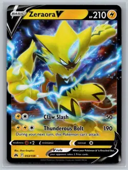 Zeraora V 053/159 Holo V Rare Crown Zenith Pokemon Near Mint - Image 1