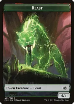Beast Token 10x - Green - Graciano Art - MH2 Modern Horizons 2 MTG Magic NM - Image 1