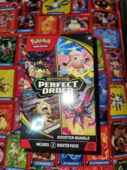 Pokemon TCG: Mega Evolution-Perfect Order Booster Bundle (6 Packs) New Sealed - Image 1