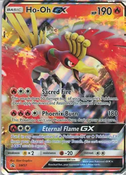 Ho-Oh GX SM57 Black Star Promo 2017 Pokemon Sun & Moon Holo - Image 1