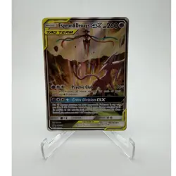 Espeon & Deoxys GX SM240 SM Promo TAG TEAM Holo 260 HP Psychic Pokemon EN - Image 1