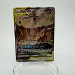 Espeon & Deoxys GX SM240 SM Promo TAG TEAM Holo 260 HP Psychic Pokemon EN - Image 2