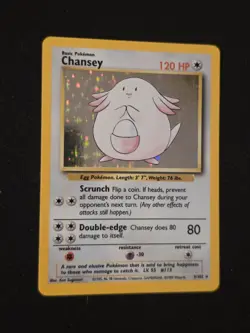 Pokemon TCG Chansey Base Set 3/102 Holo Rare Unlimited HP120 English 1999 WOTC - Image 1