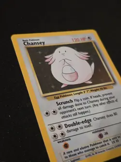 Pokemon TCG Chansey Base Set 3/102 Holo Rare Unlimited HP120 English 1999 WOTC - Image 2