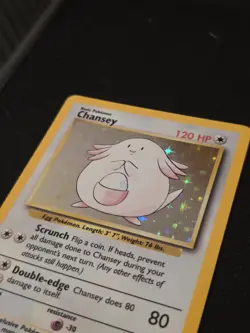 Pokemon TCG Chansey Base Set 3/102 Holo Rare Unlimited HP120 English 1999 WOTC - Image 3