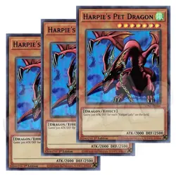 Yugioh - Harpie's Pet Dragon x 3 - 1st Edition Ultra Rare Blue NM - Free Holo - Image 1