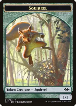 FOIL Squirrel Token 10x - Green - Ljunggren Art - MH1 Modern Horizo MTG Magic NM - Image 1