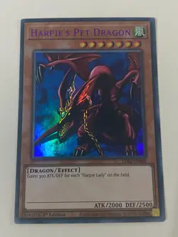Yugioh - Harpie's Pet Dragon x 3 - 1st Edition Ultra Rare Purple LP - Free Holo - Image 2