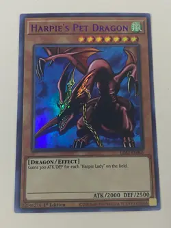 Yugioh - Harpie's Pet Dragon x 3 - 1st Edition Ultra Rare Purple LP - Free Holo - Image 4