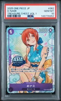 O-Nami PSA10 2025 One Piece Japanese Treasure Chest Vol.1 #062 - Image 1