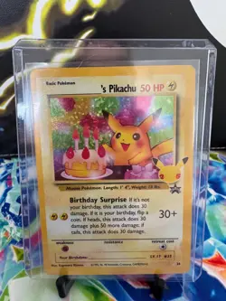Birthday Pikachu #24 Holo Bleed 25th Anniversary Celebrations Pokemon Card NM-M - Image 1