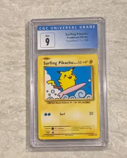Surfing Pikachu 111/108 Evolutions Secret Rare CGC 9 Pokemon Card (2016) - Image 1