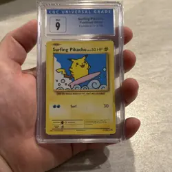 Surfing Pikachu 111/108 Evolutions Secret Rare CGC 9 Pokemon Card (2016) - Image 2