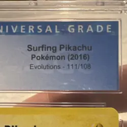 Surfing Pikachu 111/108 Evolutions Secret Rare CGC 9 Pokemon Card (2016) - Image 3