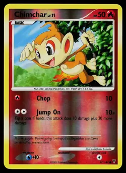 Pokemon Card - Chimchar Supreme Victors 97/147 Reverse Holo Common - Image 1