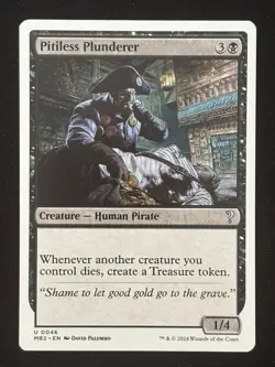 1x MTG Pitiless Plunderer (White Border) - Mystery Booster 2 (MB2) #46 - Magic - Image 1