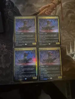 4x MTG Magic Psychic Frog FOIL SECRETS OF STRIXHAVEN STORE CHAMPIONSHIP PROMO NM - Image 1