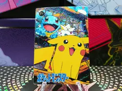 Pokemon Pocket Monsters Vending Prism Holo Vintage Sticker #273 PIKACHU rare - Image 1