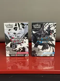 Pokemon Scarlet and Violet White Flare and Black Bolt Booster Bundle Sealed - Image 1
