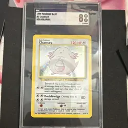 Pokemon Chansey Base Set 3/102 Holo Rare English WotC 1999 120 HP SGC 8 - Image 3