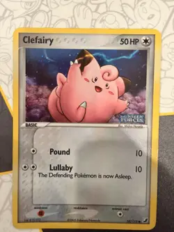 2005 Pokemon Unseen Forces Clefairy 53/115 Reverse Holo Foil Stamp LP+ to NM - Image 1