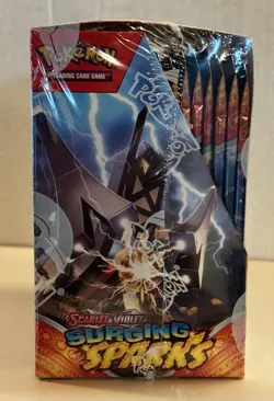 Pokemon Surging Sparks TCG Scarlet & Violet Booster Box 36 packs Sealed New - Image 4