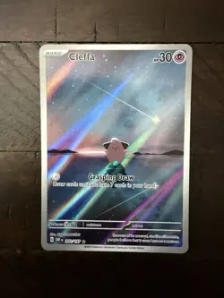 Pokemon Cleffa 202/197 Obsidian Flames Illustration Rare Holo HP 30 English - Image 1