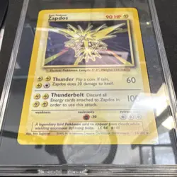 Pokemon Zapdos Base Set 016/102 Unlimited Holo Rare English 1999 SGC 7 non psa - Image 2