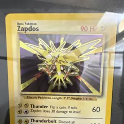 Pokemon Zapdos Base Set 016/102 Unlimited Holo Rare English 1999 SGC 7 non psa - Image 3